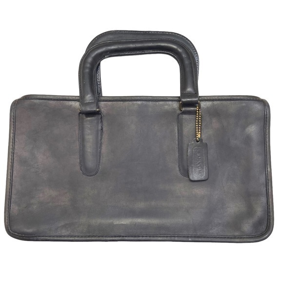 Coach RARE early bonnie cashin slim satchel navy blue with registration number - Picture 1 of 11